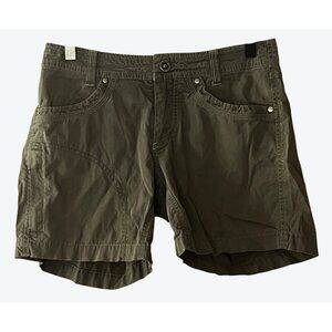 Kuhl Women's Size 4 Vintage Patina Dye Zip Cargo Shorts Khaki Gray 28" x 6"